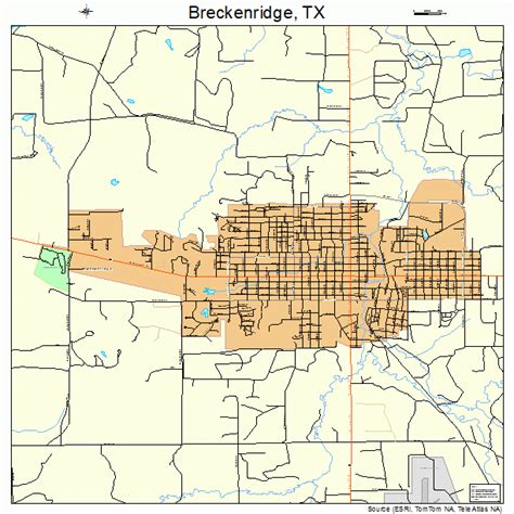 Breckenridge Texas Street Map 4810132