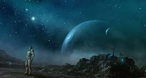 Astronaut Digital Art Fantasy Art Planet Futuristic