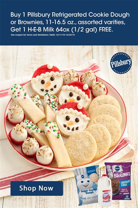 (do not eat raw cookie dough after pressing dough in pan with floured fingers.) Buy 1 Pillsbury Refrigerated Cookie Dough or Brownies, 11 - 16.5 oz., assorted varieties get 1 H ...