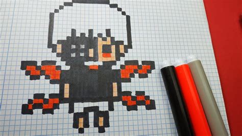 Como Dibujar A Kaneki Tokyo Ghoul Pixel Art Youtube