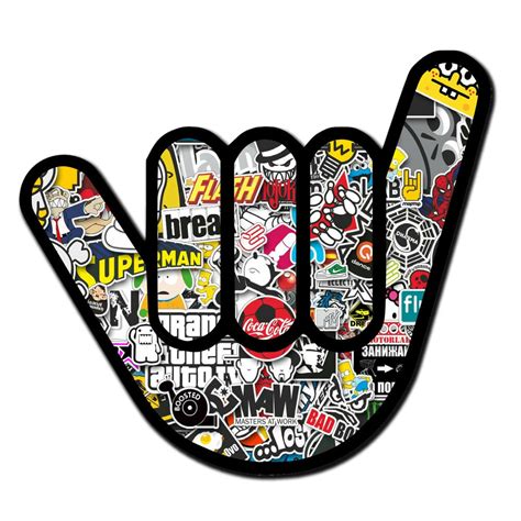 Looking to use a different graphic in. 2 x Sticker Bomb Hand Sticker Bike Helmet Quad Skate Car ...