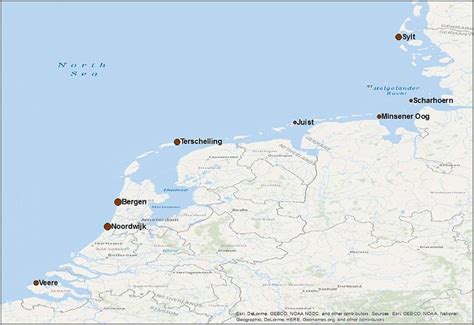 Map Of The Study Site The Dutch And German North Sea Coast Filled
