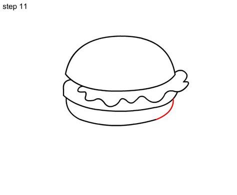 how to draw a burger step by step easy drawing youtube 80e