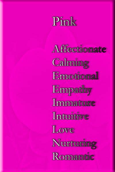 Color Pink Color Psychology And Personality Meaning Color Psychology