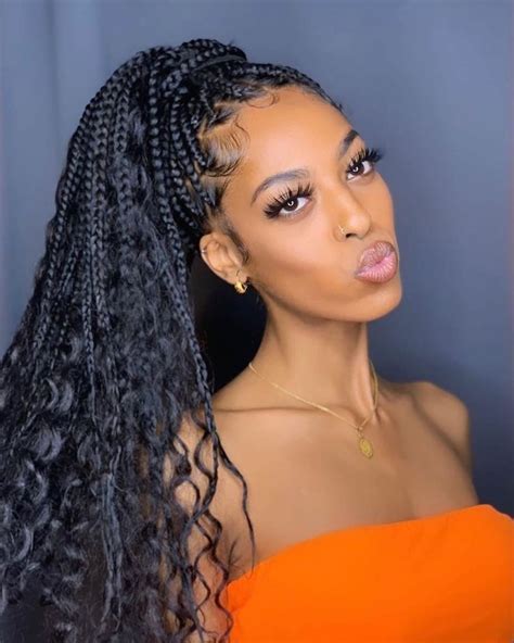 protectivestyles on instagram “🖤 hairbybrazy different styles on small knotless bohemian box