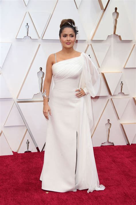 The academy awards, popularly known as the oscars, are awards for artistic and technical merit in the film industry. Salma Hayek - Oscars 2020 Red Carpet • CelebMafia