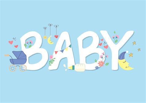 Cute Baby Font Vector 531430 Vector Art At Vecteezy