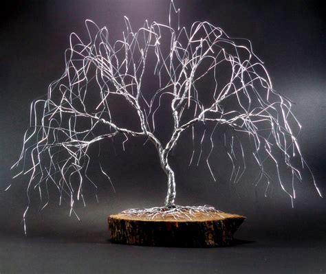 Weeping Willow Wire Tree Sculpture Metal Tree Of Life Etsy