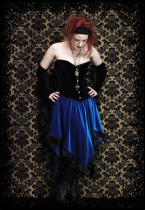 Gothic Clothing And Dark Romantic Couture Vicia Handkerchief Skirt In Velvet And Lace Gothic