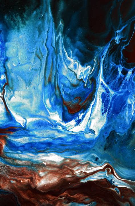 Blue Abstract Art Dont Go Chasing Waterfalls Fluid