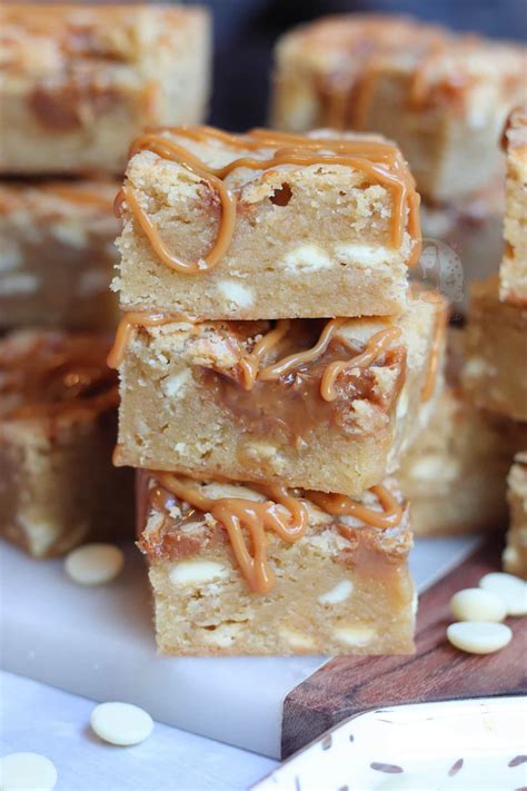 White Chocolate And Caramel Blondies Janes Patisserie