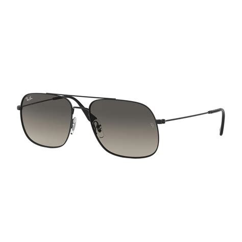 Mens Square Aviator Sunglasses Black Gray Gradient Ray Ban® Touch Of Modern