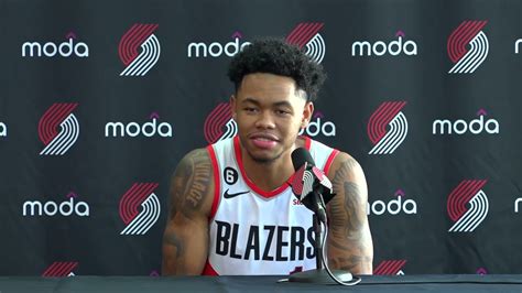 Anfernee Simons 2022 Trail Blazers Media Day Youtube