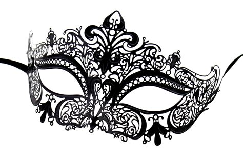 Black Series Womens Laser Cut Metal Crown Venetian Masquerade Mask