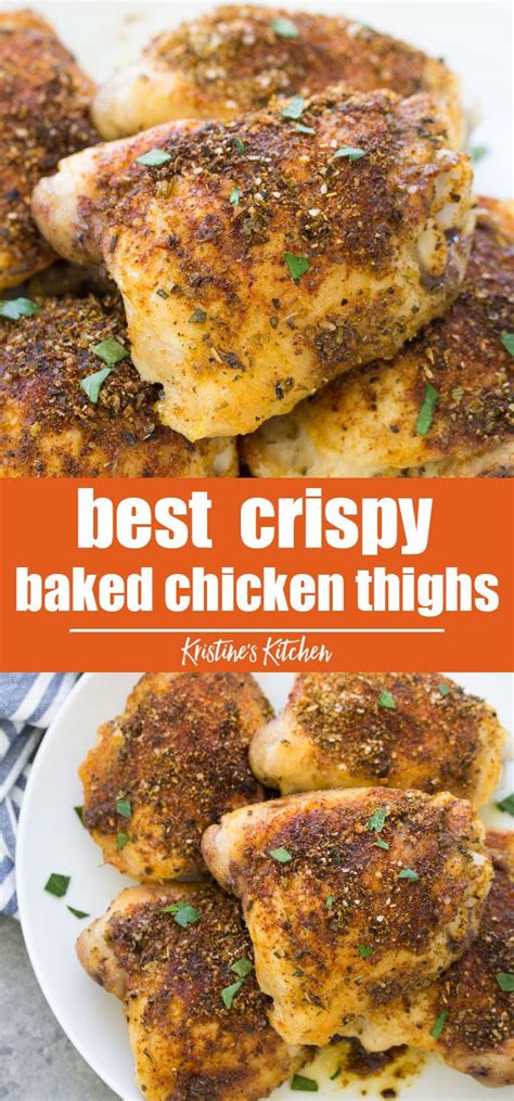 Maybe you would like to learn more about one of these? Crispy Baked Chicken Thighs | Crispy baked chicken thighs ...
