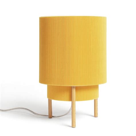 Buy Habitat Mid Century Pleated Column Table Lamp Yellow Table
