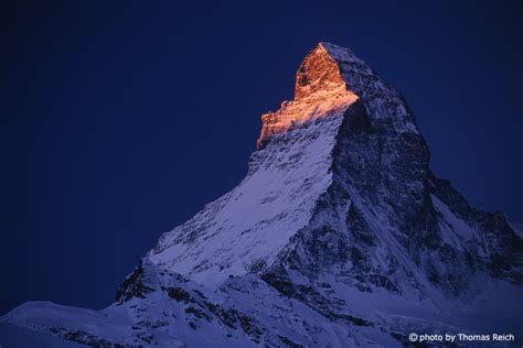 Foto Sonnenuntergang Am Matterhorn Berg Gipfel Thomas Reich Bilderreich
