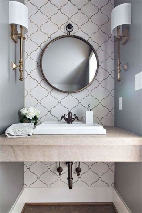 You may think that wallpaper is a bit outdated in terms of contemporary interior designing, but it's actually quite stylish when you find the right. 15 Elegant and Chic Bathroom Wallpaper Ideas | Bathroom ...