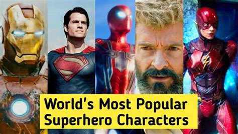 Top 10 Most Popular Superhero Characters In World Full Explain Youtube