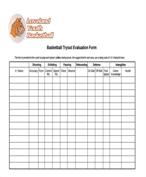 Please fill out registration and evaluation forms via the links below. FREE 10+ Basketball Evaluation Form Samples in MS Word | PDF