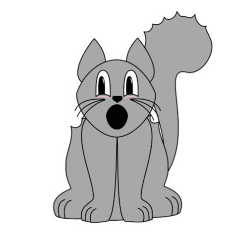 Silly Scared Gray Cat Cut Out Zazzle