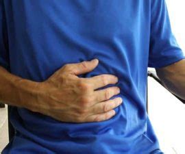 Hiatal hernia (hernia of stomach thru diaphragm into chest) may result in yes but other causes: Female Abdominal Hernia Symptoms