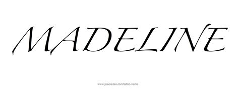 Adaline script font a new fresh & modern script with a handmade calligraphy style, decorative characters and a dancing baseline! Madeline Name Tattoo Designs