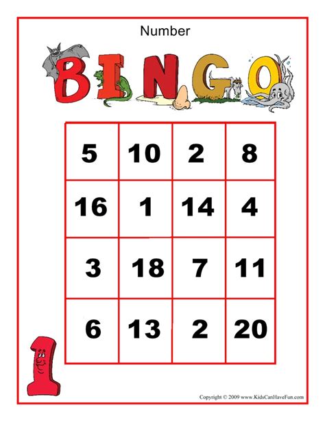 6 Best Images Of Kindergarten Number Bingo Game Printable Number