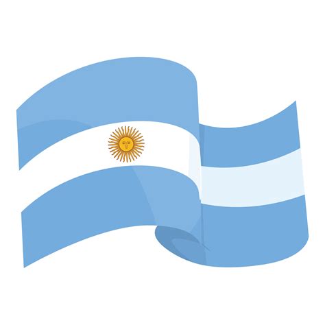 Icono De La Bandera Argentina Vector De Dibujos Animados Hito De Viaje