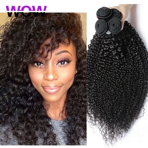 Mongolian Kinky Curly Hair Curly Weave Human Hair Weave Unprocessed
