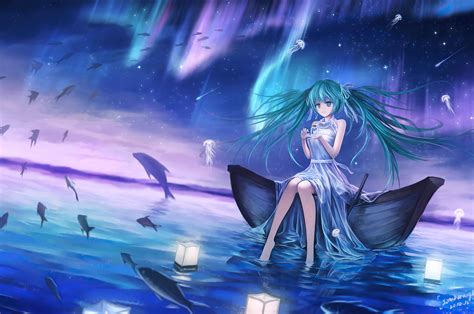 2560x1700 Hatsune Miku Vocaloid Anime Girl 4k Chromebook Pixel Hd 4k