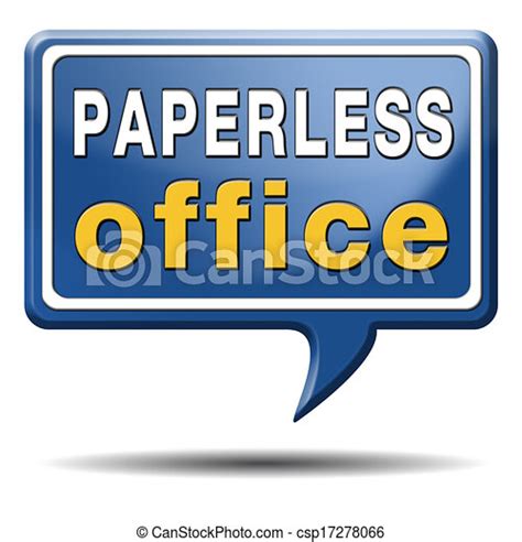 Stock Illustration Of Paperless Office Csp17278066 Search Clip Art
