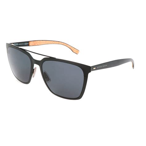 hugo boss men s 0905f sunglasses matte black montblanc hugo boss and zegna touch of modern