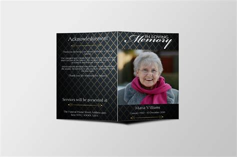 Editable Microsoft Word And Photoshop Template Instant Download Funeral