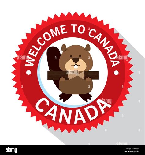 canada beaver stamp stock vector images alamy