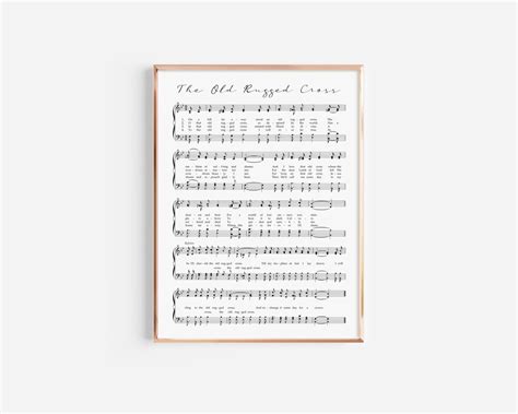 The Old Rugged Cross Hymn Print Solfege Music Digital Hymns Hymn