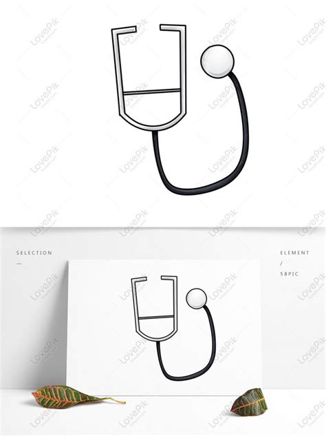 Gambar Kartun Tangan Ditarik Peralatan Medis Alat Stetoskop Alat Rumah