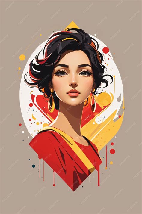 Premium Ai Image Colorful Woman Vector Art Illustration