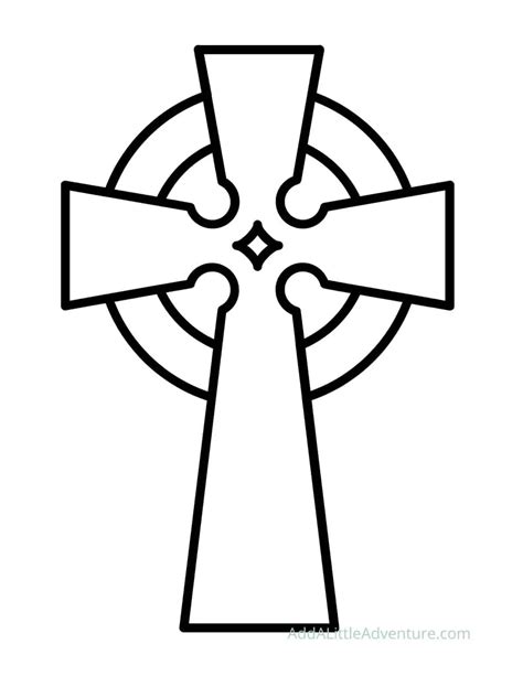 Cross Outlines Printables For Coloring Pages Stencils And More