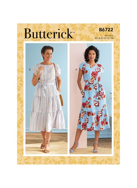 butterick sewing pattern b6722 misses dresses sewdirect