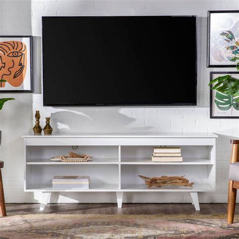 Modern Contemporary Simple Wood Storage Console Tv Stand For Tvs Up To