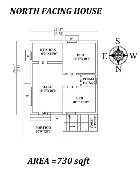 The North Facing House Floor Plan Is Shown In Black And White With An
