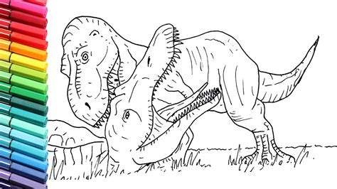 Spinosaurus Vs T Rex Coloring Pages Tyrannosaurus And Rex Coloring