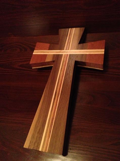 Wood Cross Made From Walnut And Mahogany Wood Crosses Wooden Crosses