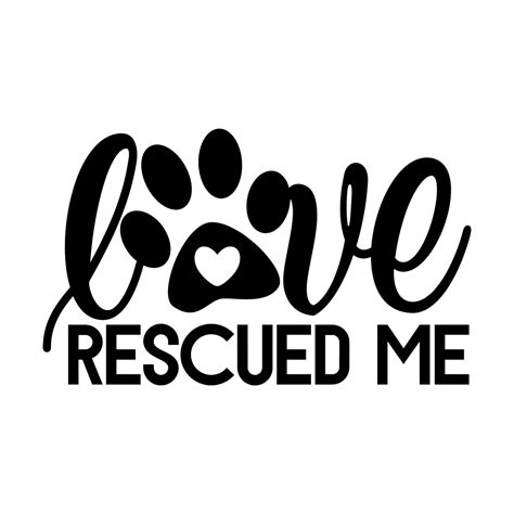 Love Rescued Me With Paw Print Rescue Dog Puppy Car Decal Anthem Graphix