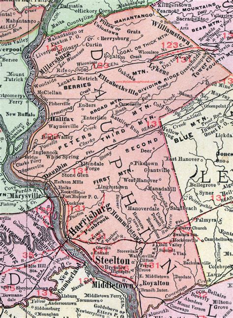 Dauphin County Pennsylvania 1911 Map By Rand Mcnally Harrisburg