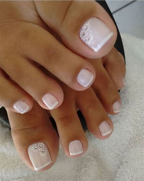 Flower Pedi Pretty Toe Nails Gel Toe Nails Cute Toe Nails