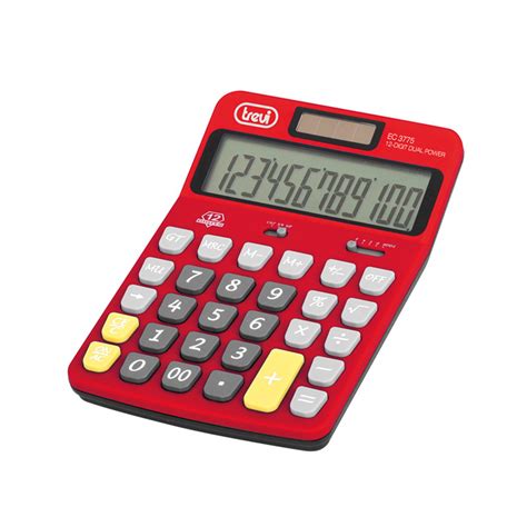 Calcolatrice Elettronica Rossa Trevi Calcolatore Calculator Elettronico