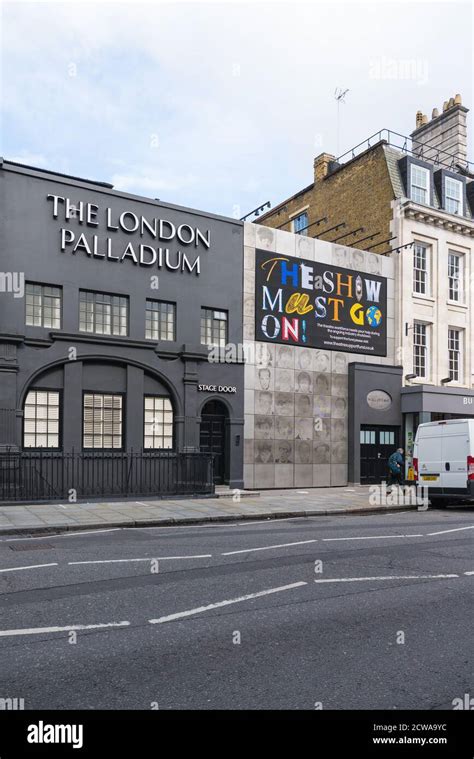 The London Palladium Theatre Stage Door And Wall Of Fame In Great