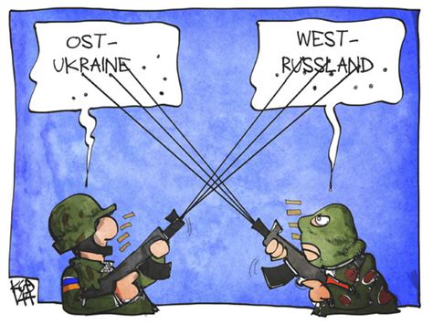 Derweil bereitet die russische armee. Ost-Ukraine vs. West-Russland By Kostas Koufogiorgos ...